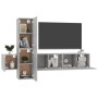 Set de muebles de salón 5 pzas madera ingeniería gris hormigón von , TV-Möbel - Ref: Foro24-3079073, Preis: 137,55 €, Rabatt: %