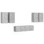 Set muebles de salón TV 6 pzas madera ingeniería gris hormigón von , TV-Möbel - Ref: Foro24-3079099, Preis: 178,49 €, Rabatt: %