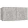 Set muebles de salón TV 4 pzas madera ingeniería gris hormigón von , TV-Möbel - Ref: Foro24-3079108, Preis: 120,35 €, Rabatt: %