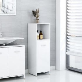 Armario de baño madera contrachapada blanco brillo 30x30x95 cm de , Muebles de baño - Ref: Foro24-802594, Precio: 65,73 €, De...