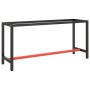 Estructura banco de trabajo metal negro y rojo mate 170x50x79cm von , Tischbeine - Ref: Foro24-151452, Preis: 107,96 €, Rabat...