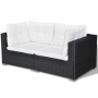 Set de muebles de jardín 5 pzas y cojines ratán sintético negro de , Conjuntos de jardín - Ref: Foro24-42740, Precio: 371,53 ...