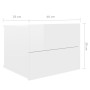 Mesita de noche madera contrachapada blanco brillo 40x30x30cm by , Nightstands - Ref: Foro24-801065, Price: 48,79 €, Discount: %