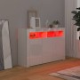 Aparador con luces LED blanco brillante 115,5x30x75 cm by , Sideboards - Ref: Foro24-804343, Price: 169,33 €, Discount: %