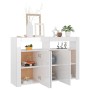 Aparador con luces LED blanco brillante 115,5x30x75 cm by , Sideboards - Ref: Foro24-804343, Price: 169,33 €, Discount: %