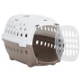 Trasportín de mascotas PP blanco y marrón 50x34,5x32 cm by , Pet carriers and boxes - Ref: Foro24-171804, Price: 28,92 €, Dis...