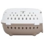 Trasportín de mascotas PP blanco y marrón 50x34,5x32 cm by , Pet carriers and boxes - Ref: Foro24-171804, Price: 28,92 €, Dis...