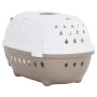 Trasportín de mascotas PP blanco y marrón 50x34,5x32 cm by , Pet carriers and boxes - Ref: Foro24-171804, Price: 28,92 €, Dis...