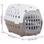Trasportín de mascotas PP blanco y marrón 50x34,5x32 cm by , Pet carriers and boxes - Ref: Foro24-171804, Price: 28,92 €, Dis...