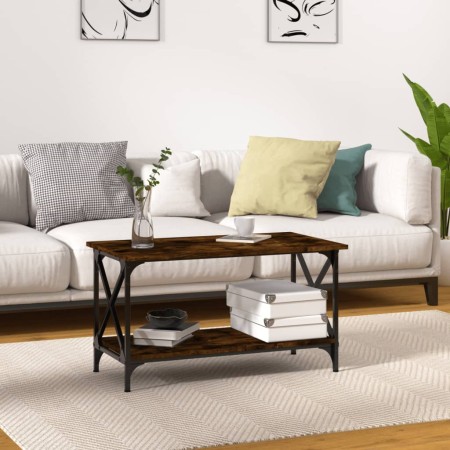 Mesa de centro madera y hierro roble ahumado 80x45x45 cm von , Couchtisch - Ref: Foro24-823324, Preis: 50,03 €, Rabatt: %