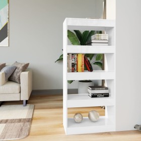 Estantería madera contrachapada blanco brillante 60x30x135 cm de , Librerías y estanterías - Ref: Foro24-811670, Precio: 49,2...