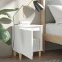 Mesita de noche con patas de madera maciza blanco 40x30x50 cm by , Nightstands - Ref: Foro24-805815, Price: 40,29 €, Discount: %