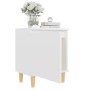 Mesita de noche con patas de madera maciza blanco 40x30x50 cm by , Nightstands - Ref: Foro24-805815, Price: 40,29 €, Discount: %