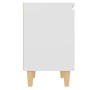 Mesita de noche con patas de madera maciza blanco 40x30x50 cm by , Nightstands - Ref: Foro24-805815, Price: 40,29 €, Discount: %
