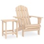 Silla con otomana y mesa jardín Adirondack abeto macizo