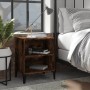 Mesita de noche con patas de metal roble ahumado 40x30x50 cm von , Nachttische - Ref: Foro24-813104, Preis: 32,44 €, Rabatt: ...