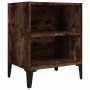 Mesita de noche con patas de metal roble ahumado 40x30x50 cm von , Nachttische - Ref: Foro24-813104, Preis: 32,44 €, Rabatt: ...