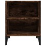 Mesita de noche con patas de metal roble ahumado 40x30x50 cm von , Nachttische - Ref: Foro24-813104, Preis: 32,44 €, Rabatt: ...