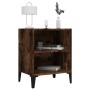 Mesita de noche con patas de metal roble ahumado 40x30x50 cm von , Nachttische - Ref: Foro24-813104, Preis: 32,44 €, Rabatt: ...