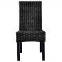 Sillas de comedor ratán Kubu y madera mango negro 2 unidades by , dining chairs - Ref: Foro24-246656, Price: 220,74 €, Discou...