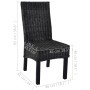 Sillas de comedor ratán Kubu y madera mango negro 2 unidades by , dining chairs - Ref: Foro24-246656, Price: 220,74 €, Discou...