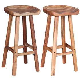 Taburetes de barra de cocina 2 unidades madera maciza de acacia von , Küchenhocker - Ref: Foro24-244247, Preis: 211,65 €, Rab...