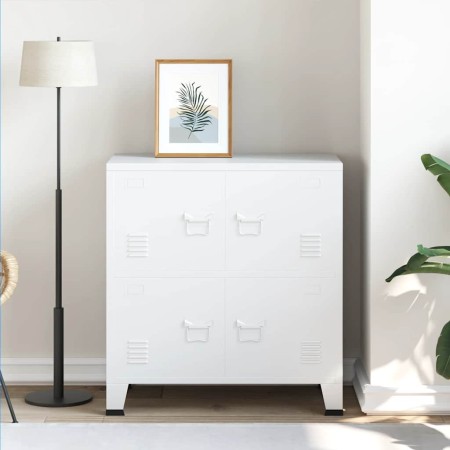 Baúl de almacenaje industrial acero blanco 75x40x80 cm von , Aufbewahrungskisten - Ref: Foro24-339626, Preis: 128,14 €, Rabat...