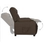 Sillón elevable tela marrón oscuro by , Armchairs - Ref: Foro24-3093428, Price: 271,11 €, Discount: %