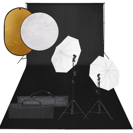 Kit de estudio fotográfico con set de luces, fondo y reflector von , Blitze und Studiobeleuchtung - Ref: Foro24-3094658, Prei...