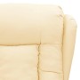 Sillón reclinable eléctrico de cuero sintético crema by , Armchairs - Ref: Foro24-3098804, Price: 251,76 €, Discount: %