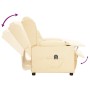 Sillón reclinable eléctrico de cuero sintético crema by , Armchairs - Ref: Foro24-3098804, Price: 251,76 €, Discount: %