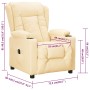 Sillón reclinable eléctrico de cuero sintético crema by , Armchairs - Ref: Foro24-3098804, Price: 251,76 €, Discount: %
