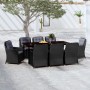 Juego de comedor de jardín 9 piezas negro de , Conjuntos de jardín - Ref: Foro24-3099564, Precio: 1,00 €, Descuento: -5%%