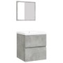 Armario de lavabo con lavamanos y espejo gris hormigón by , bathroom vanities - Ref: Foro24-3114174, Price: 149,85 €, Discoun...