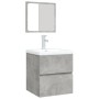 Armario de lavabo con lavamanos y espejo gris hormigón by , bathroom vanities - Ref: Foro24-3114174, Price: 149,85 €, Discoun...