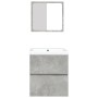Armario de lavabo con lavamanos y espejo gris hormigón by , bathroom vanities - Ref: Foro24-3114174, Price: 149,85 €, Discoun...