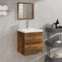 Armario de lavabo con lavamanos y espejo color roble ahumado von , Badezimmerwaschtische - Ref: Foro24-3114176, Preis: 131,08...