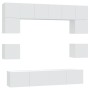 Set de muebles para TV 8 piezas madera contrachapada blanco by , TV Furniture - Ref: Foro24-3114406, Price: 286,58 €, Discoun...