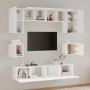 Set de muebles para TV 8 piezas madera contrachapada blanco by , TV Furniture - Ref: Foro24-3114406, Price: 286,58 €, Discoun...