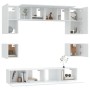 Set de muebles para TV 8 piezas madera contrachapada blanco by , TV Furniture - Ref: Foro24-3114406, Price: 286,58 €, Discoun...