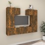 Set de muebles de TV 6 pzas madera contrachapada roble ahumado von , TV-Möbel - Ref: Foro24-3114459, Preis: 177,95 €, Rabatt: %