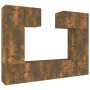 Set de muebles de TV 6 pzas madera contrachapada roble ahumado von , TV-Möbel - Ref: Foro24-3114459, Preis: 177,95 €, Rabatt: %