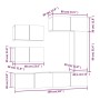 Set de muebles de TV 6 pzas madera contrachapada roble ahumado von , TV-Möbel - Ref: Foro24-3114555, Preis: 185,29 €, Rabatt:...