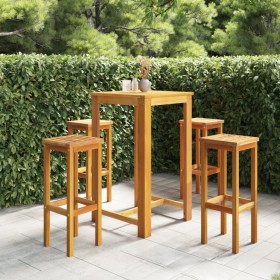 Juego muebles de bar para jardín 5 pzas madera de acacia maciza von , Gartensets - Ref: Foro24-3116015, Preis: 345,47 €, Raba...