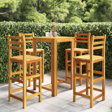 Juego muebles de bar para jardín 5 pzas madera de acacia maciza | Foro24.es | Tu tienda online para hogar, jardín y más Foro24.es