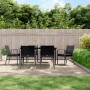 Juego comedor jardín 7 piezas y cojines ratán sintético y acero von , Gartensets - Ref: Foro24-3186980, Preis: 573,14 €, Raba...