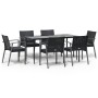 Juego comedor jardín 7 piezas y cojines ratán sintético y acero von , Gartensets - Ref: Foro24-3186980, Preis: 573,14 €, Raba...