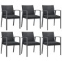 Juego comedor jardín 7 piezas y cojines ratán sintético y acero von , Gartensets - Ref: Foro24-3186996, Preis: 593,37 €, Raba...
