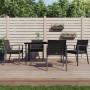 Juego comedor jardín 5 piezas y cojines ratán sintético y acero de , Conjuntos de jardín - Ref: Foro24-3186975, Precio: 361,60 €