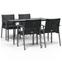 Juego comedor jardín 5 piezas y cojines ratán sintético y acero von , Gartensets - Ref: Foro24-3186975, Preis: 417,55 €, Raba...